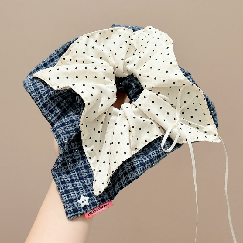 Cuerdas de cabello de arco de punto ondulado toallas de cabello cuadrada de mujer anillo de cabello de intestino grueso coreano de alta calidad acento de cabello correa de verano