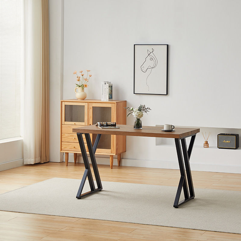 Mesa de comedor de madera maciza transfronteriza mesa de negociación de lujo nórdica mesa de oficina moderna y simple mesa de comedor MDF