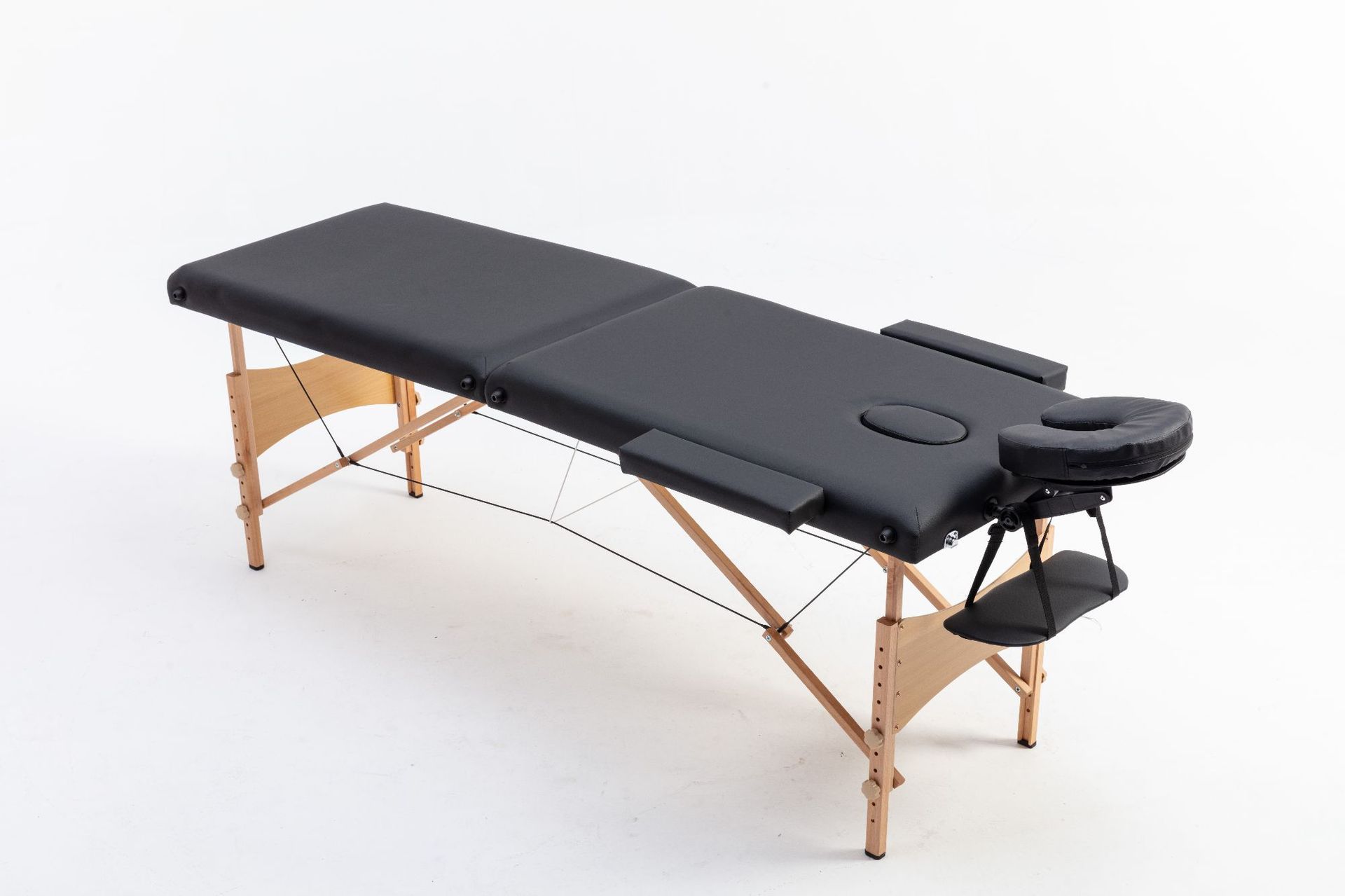 Cama de masaje portátil de madera maciza, ideal para spa, belleza o moxibustión, plegable y duradera