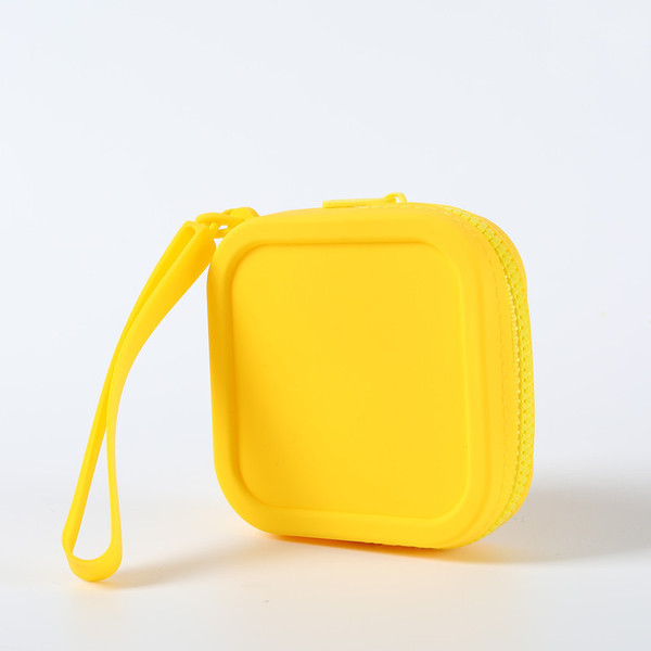 Handheld solid color cosmetic bag for traveling