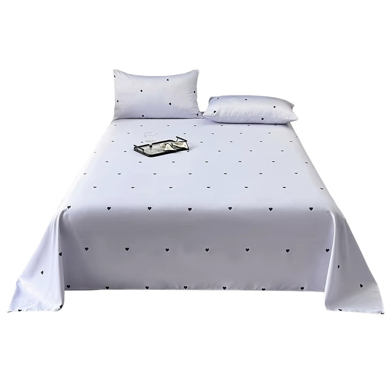 Sábana de seda de hielo de verano, una sola pieza, agradable para la piel, sábana fresca, dormitorio de verano, funda de almohada individual para dos piezas, juego de tres piezas, nuevo estilo 2025