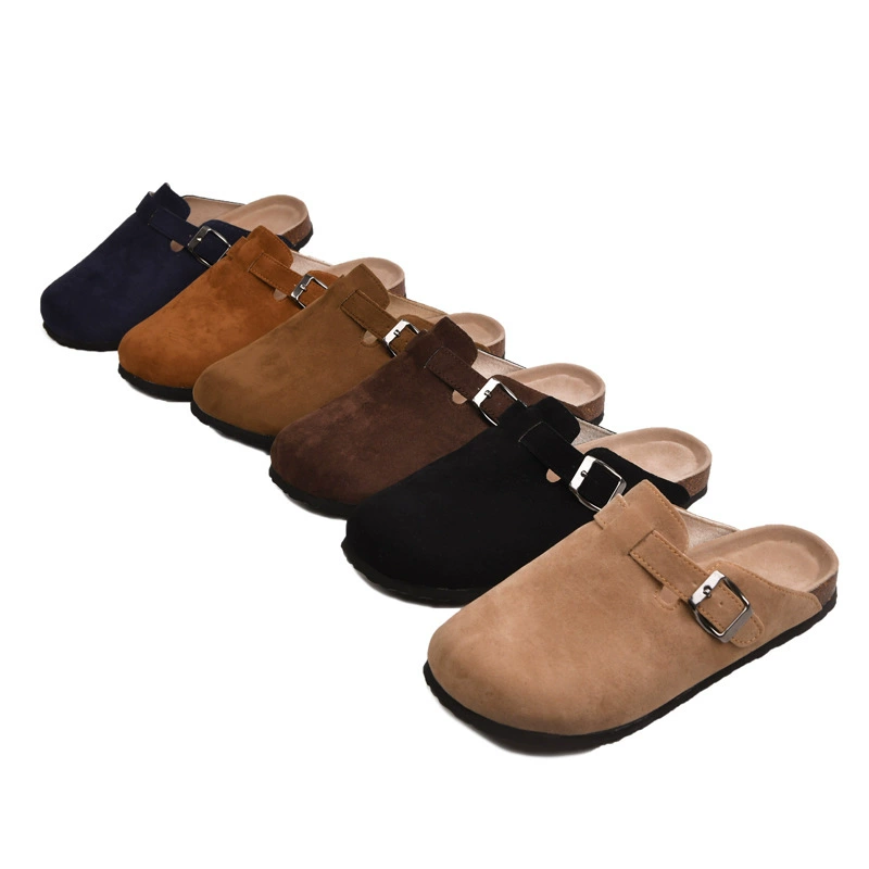 Внешняя торговля Большие размеры Белые Черные Коричневые Темно-коричневые кофейные темно-синие пробковые тапочки Обувь из биркеннета Обувь на толстой подошве, увеличивающая рост, Женская пряжка для ремня