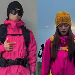 太阳石同款博格达LT户外单层硬壳冲锋衣连帽高端三层压胶骑行服