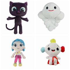 アニメ小真と虹王国紫猫アブBartlebyぬいぐるみ卸売りかわいい