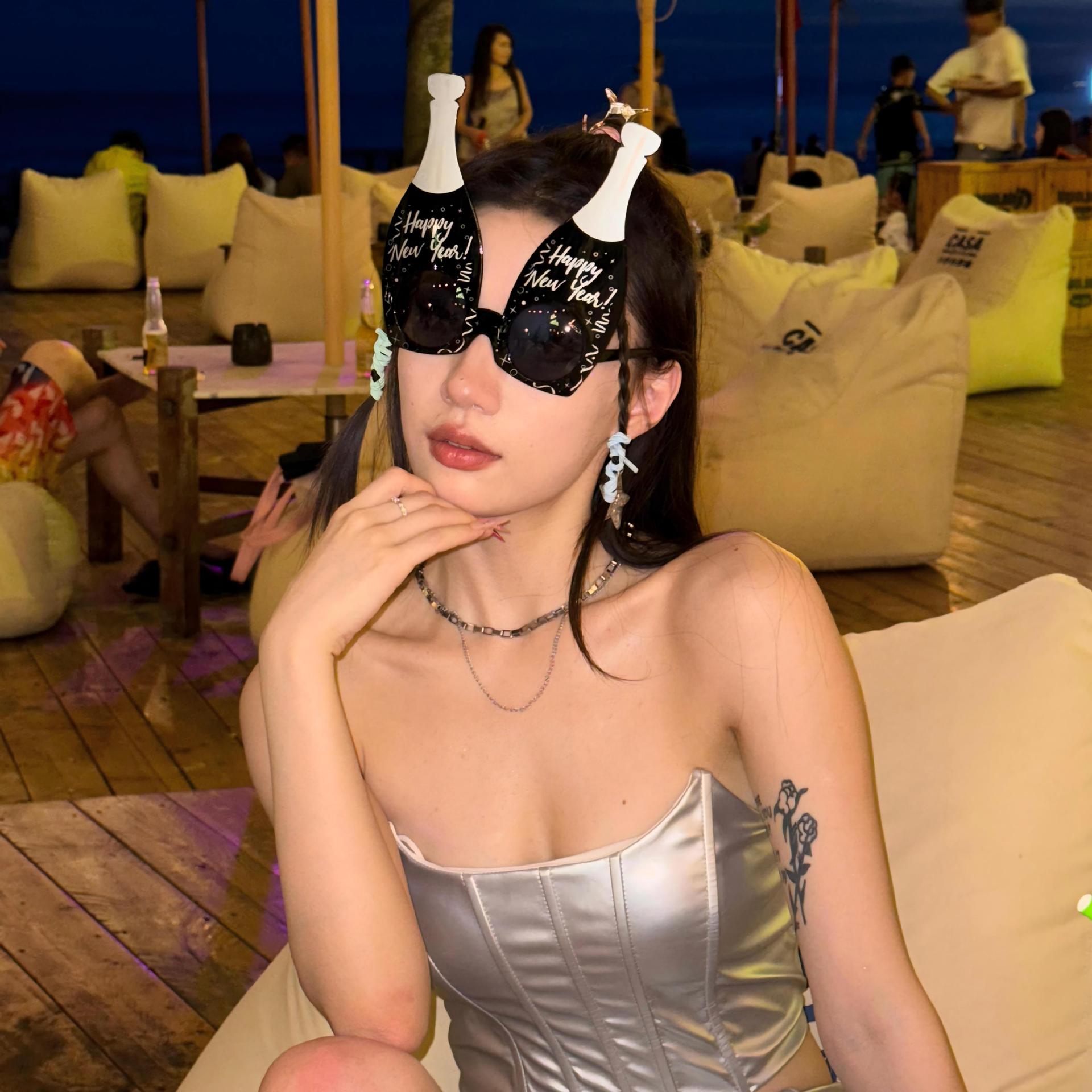 Gafas de Fiesta con Temática Hawaiana, ABS, Divertido, Decorativo, para Fiestas en la Playa y Festivales de Música