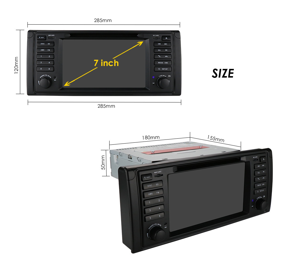 Cross-border 7-inch suitable for BWM BMW E53 Android GPS car navigator DVD reversing image central control integrated machine