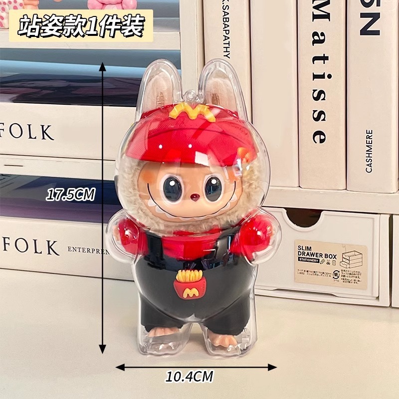 labubu3.0 labubu 透明保護ケース 第三世代保護カバー ベビーウォーキングディスプレイボックス 高価値防塵ケース|undefined