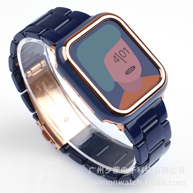 Aplicable a la 10a generación 98765se Apple Watch Nueva correa de acrílico de resina 14 mm22 mm Comercio exterior al por mayor