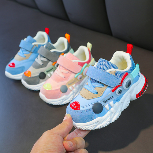 Anti-slip soft sole light functional shoes for small and medium-sized children New toddler shoes Baby shoes Autumn children wholesale for girls