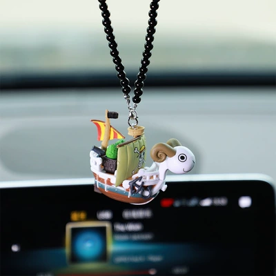 One Piece Car Hanging Rearview Car hanging - melly-car-hanging-black-bead-chain