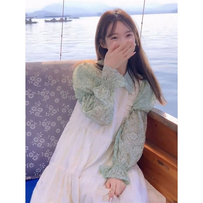 法式超仙森系复古小洋装千金感穿搭小香风套装裙在逃公主连衣裙女