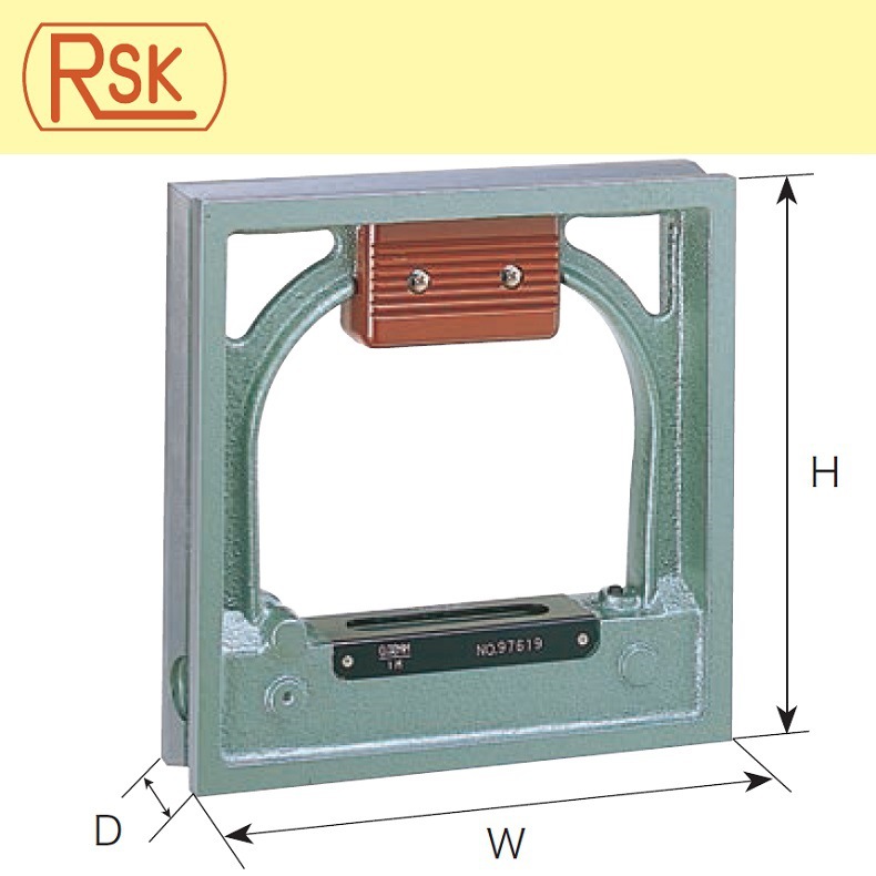 RSK日本新泻理研框式水平仪541-2002水平尺长X宽200mm-0.02精度