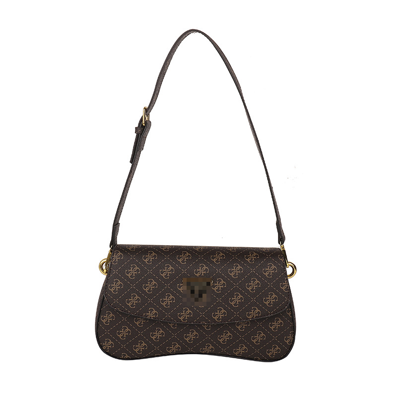 Bolsos transfronterizos para mujer 2024 nuevo estilo de alta gama bolso de axila de lujo simple y ligero con estampado de diamantes bolso de mensajero de todo fósforo