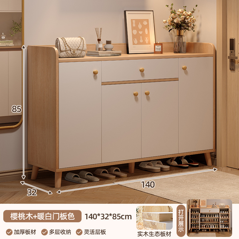 Zapatero de madera maciza entrada a la puerta 2025 nuevo hogar interior armario integrado de almacenamiento pasillo ascensor zapatero