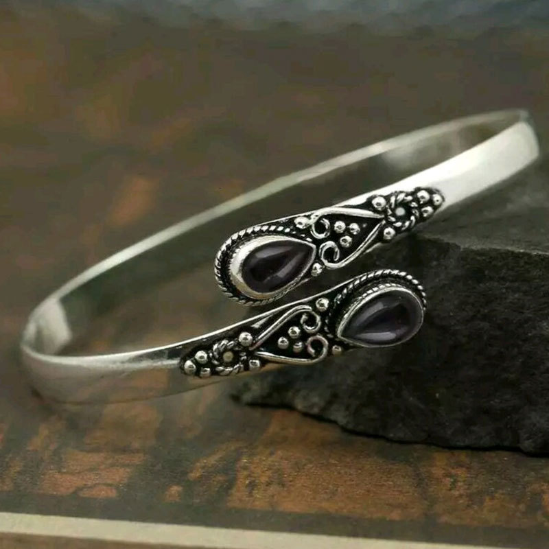 Retro Silver Pink Bracelet