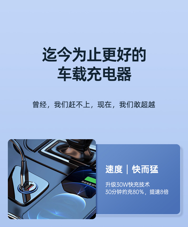 Suitable for krypton 001 007 009 car mobile phone charger car cigarette lighter car charger USB adapter fast charging