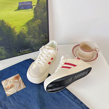 2023秋季帆布鞋新款韩版ins小白鞋女学生厚底增高潮休闲街拍