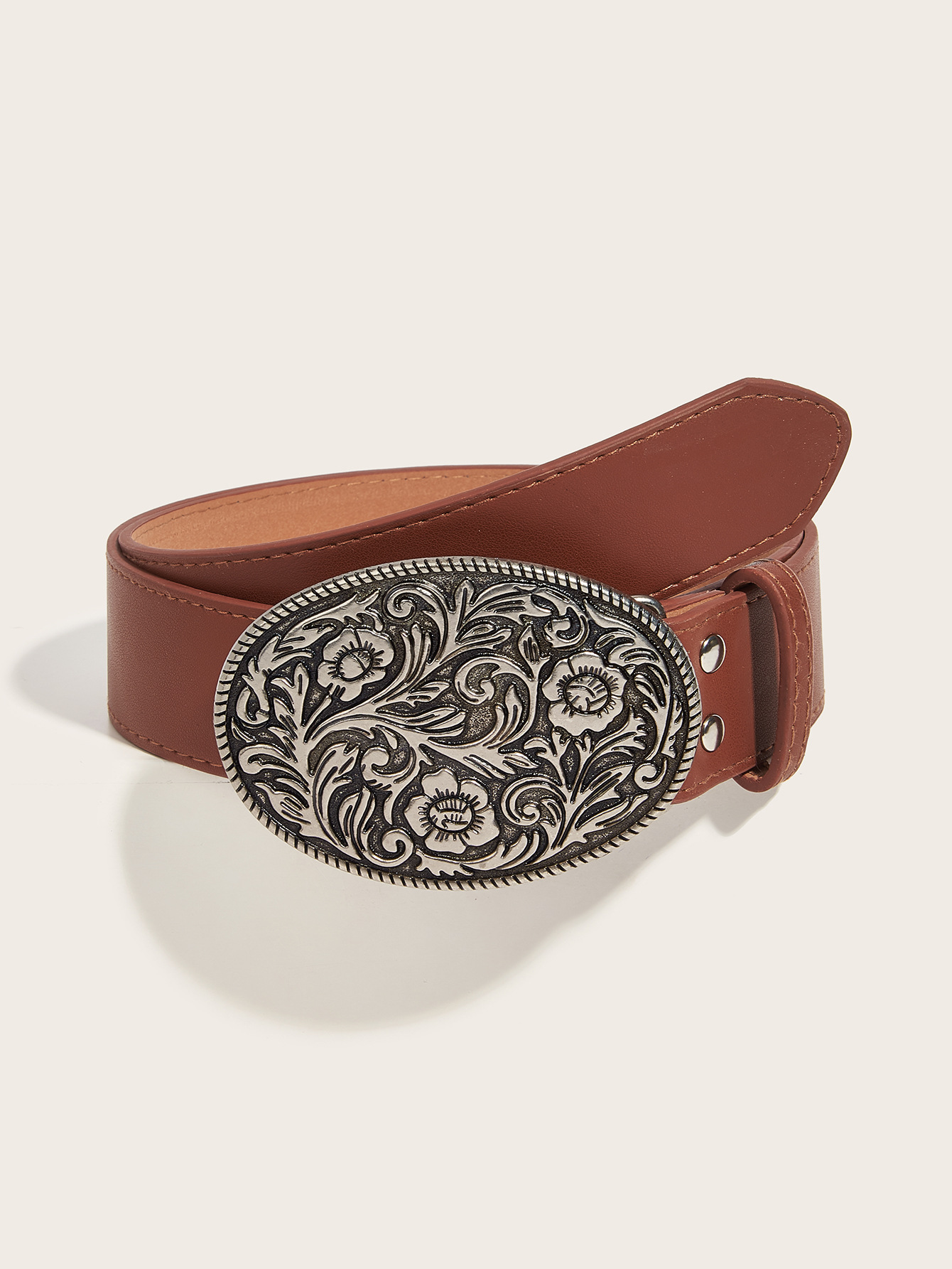 128g Weight Belt Classification 1 Piece Quantity Casual, Daily Occasion Pu Leather, Alloy Material Solid Color Pattern Women's Gender Retro Style Retro Solid Color Pu Leather Alloy Women's Leather Belts 4