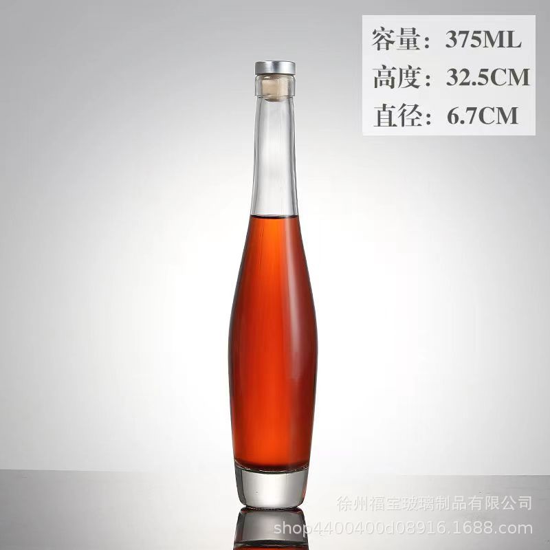 Botella de vino de hielo, botella de vidrio vacía, botella de vino de 375ml, botella de vino tinto de alta calidad, botella de vino de 500ml, botella de vidrio de vino de fruta