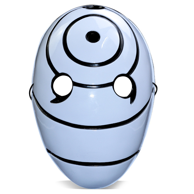 Máscara de Naruto brillante Uchiha con manchas de tierra A Fei escribe una máscara blanca de ojos de rueda cara completa cosplay cos