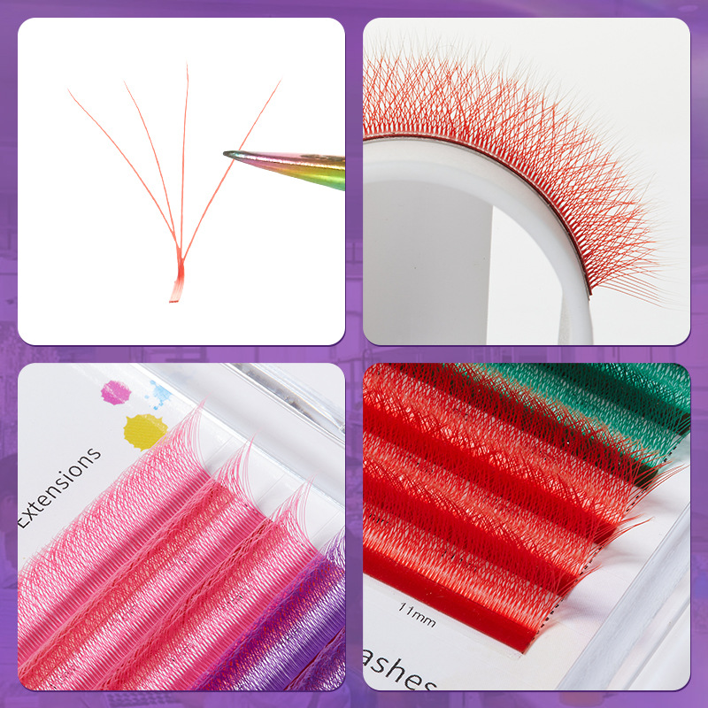 Fábrica de plantación transfronteriza de pestañas tiendas florecer en un segundo 4D suave curva falsa pestañas injerto de tetrafolia de color pestañas