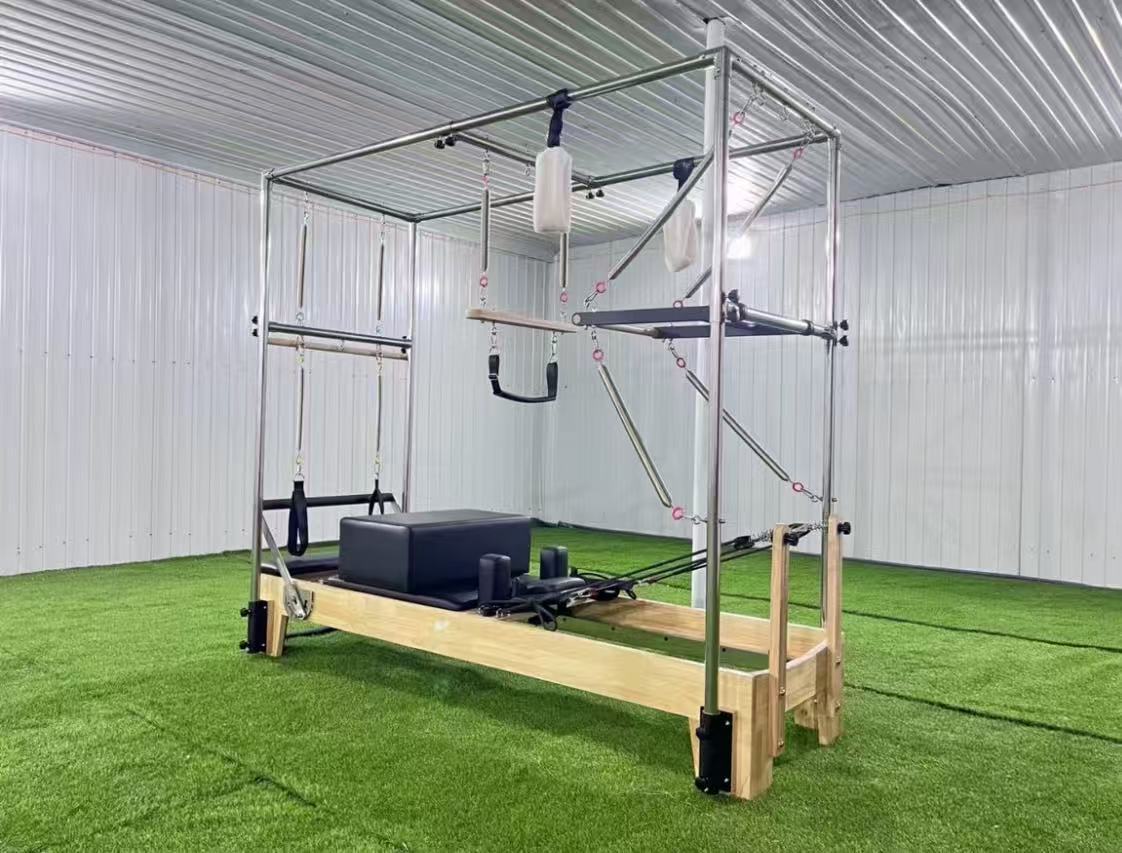 Cama de Pilates de Aleación de Aluminio Manliqiu, Pequeña, Blanca, Comercial, para Estudio de Yoga, Equipo Grande de Pilates