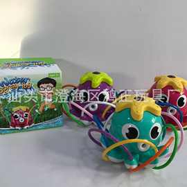 亚马逊新款户外喷水章鱼戏水玩具洒水八爪鱼模型儿童玩具跨境批发