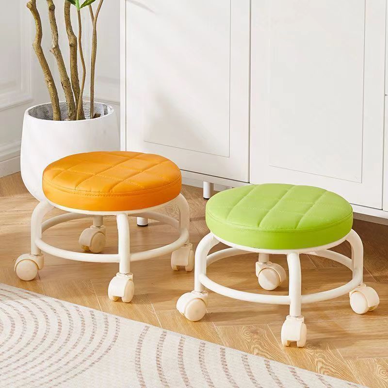 Pulley Low Stool, Beautiful Seam Stool, Rotating Floor Scrubbing Pedicure Stool, Baby Learning to Walk, Manufacturer Plastic Universal Wheel Small Stool