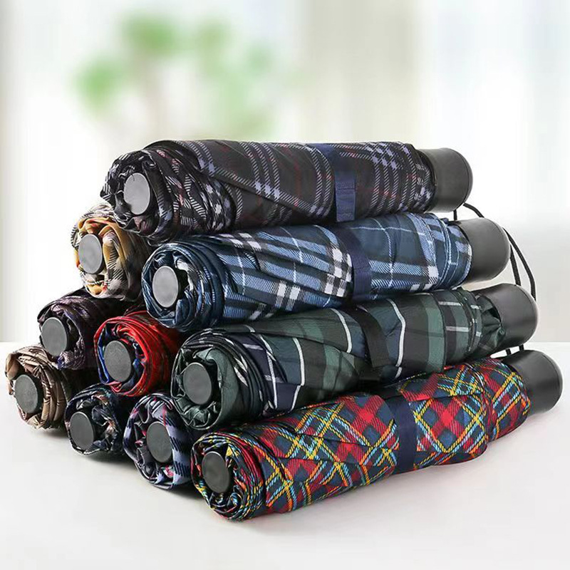 Plaid Umbrella Factory Wholesale Three Folded Umbrella Manual Umbrella Reinforced Ladies Business Travel Stall Umbrella Folding Portable Umbrella Plaid Umbrella Factory Wholesale Three Folded Umbrella Manual Umbrella Reinforced Ladies Business Travel Stall Umbrella Folding Portable Umbrella