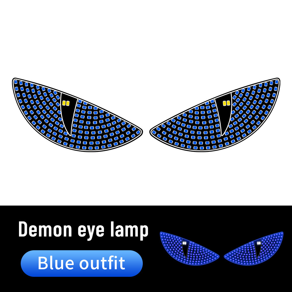 Cross-Border Hot-Selling Product: Car Dynamic Led Devil Eye Light, Wireless Rear Window Car Display Screen Expression Light