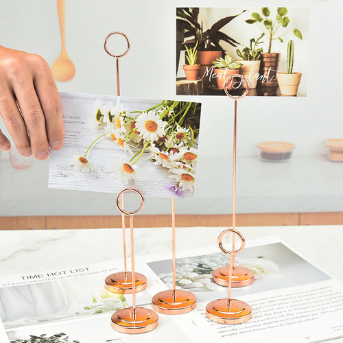 不锈钢酒店宴会婚庆台卡架台号牌餐牌座号码夹菜牌夹厂家直供