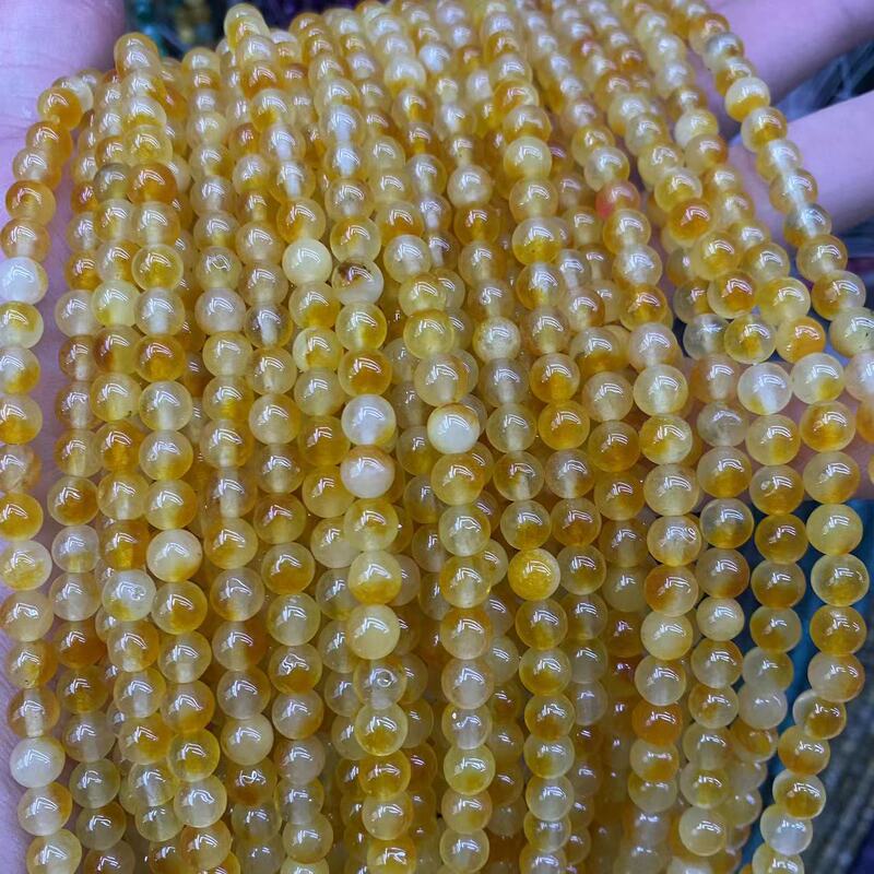 天然a級黄膠花玉髄玉髄散珠玉髄珠ブレスレット二色玉髄珠|undefined