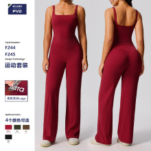 跨境新款健身服套装女提臀显瘦运动服两件套外穿跑步瑜伽服套装