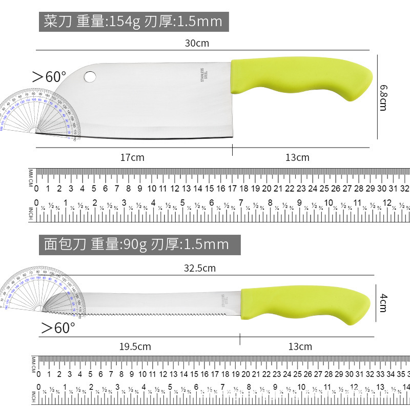 Fabricantes al por mayor cuchillo de cocina de barril de seis piezas cuchillo de pan cuchillo de frutas cuchillo multifuncional cuchillo de cocina set