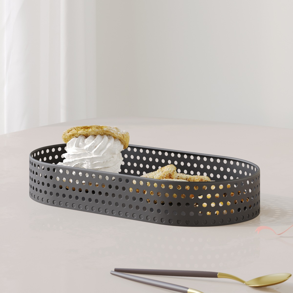 Decoración de mesa de postre de oro, estante de exhibición de hierro forjado, estante de pastel, bandeja de postre, comida fría, pausa de té, mesa de artesanía image 4
