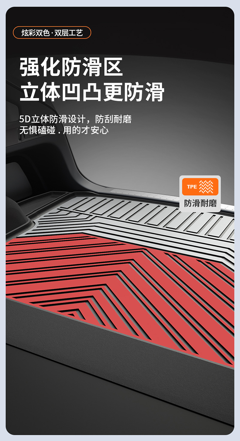 Suitable for the 2026 New Model Zhijie R7/S7, Special Colorful Tpe Car Trunk Mat, Tail Box Mat for Vehicle Use
