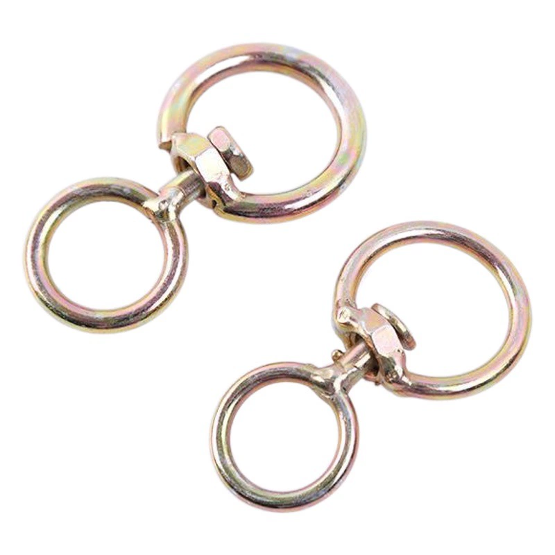 Производители источник крупного рогатого скота Гальваническое универсальное поворотное кольцо 8-словная застежка-цепочка металлическое Универсальное кольцо