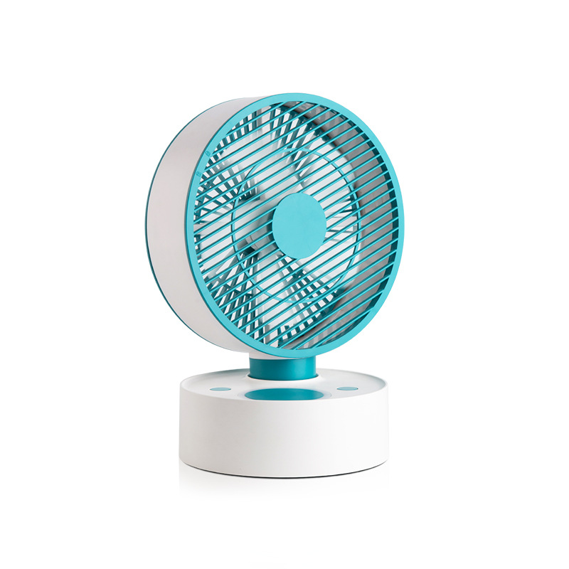 桌面USB充电DC摇头静音三挡风速小风扇 可拆卸滤网小夜灯风扇