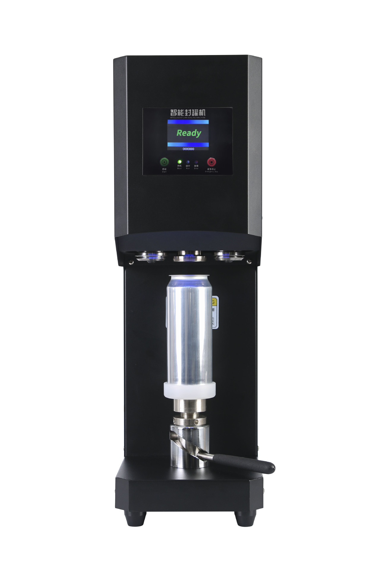 Máquina de sellado de latas de lata, pantalla táctil de bebidas, máquina de sellado de tazas de cubierta de aluminio inteligente, máquina de sellado automático comercial de latas de té de leche