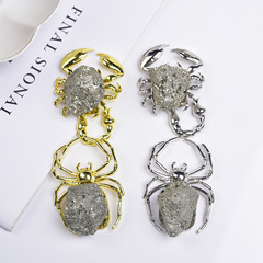 Natural Pyrite Ore Spider Scorpion Shaped Ornament Alloy Mineral Cute Home Decor Crystal Craftsmanship Cross-border