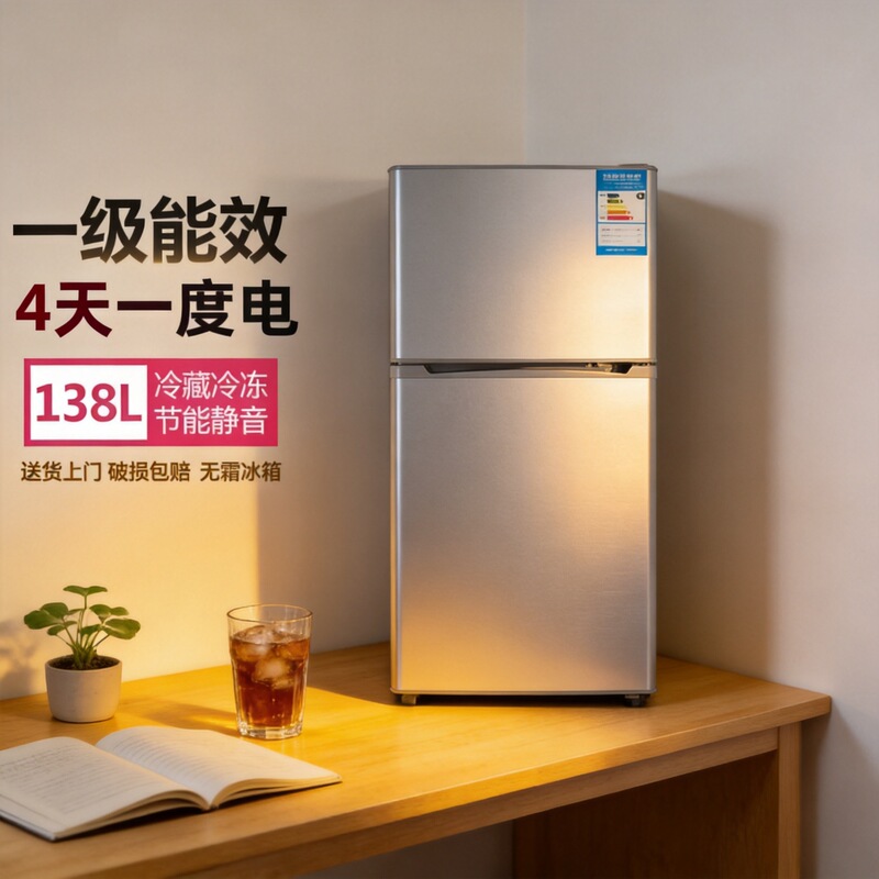 Mini Refrigerator for Dormitory Use, Suitable for Two People, Energy-Saving, First-Class Energy Efficiency, Refrigeration and Freezing Mini Refrigerator for Dormitory Use, Suitable for Two People, Energy-Saving, First-Class Energy Efficiency, Refrigeration and Freezing