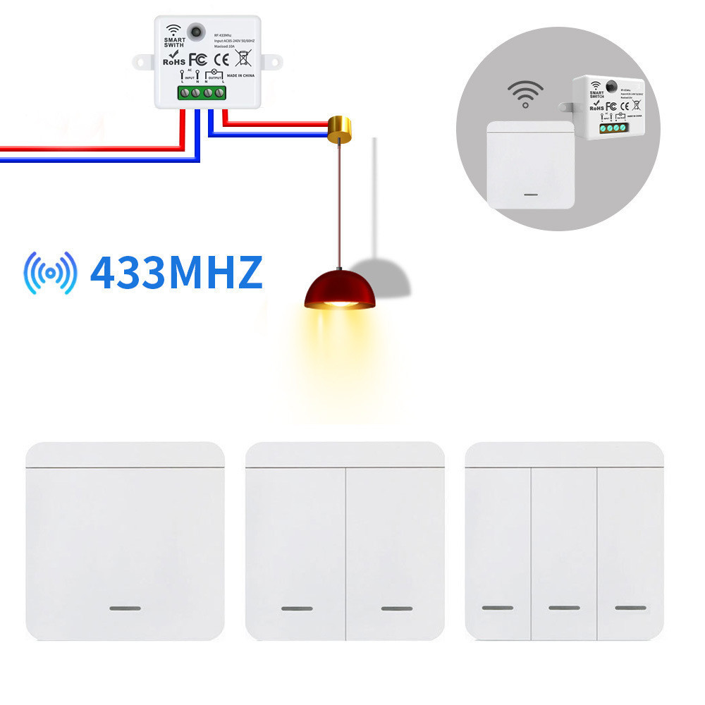 无线遥控开关220v伏家用多路电灯具改装模块智能远程电源控制器