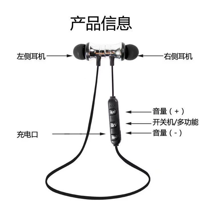 Extra-long earplugs, music wireless three dimensional headphones, bluetooth