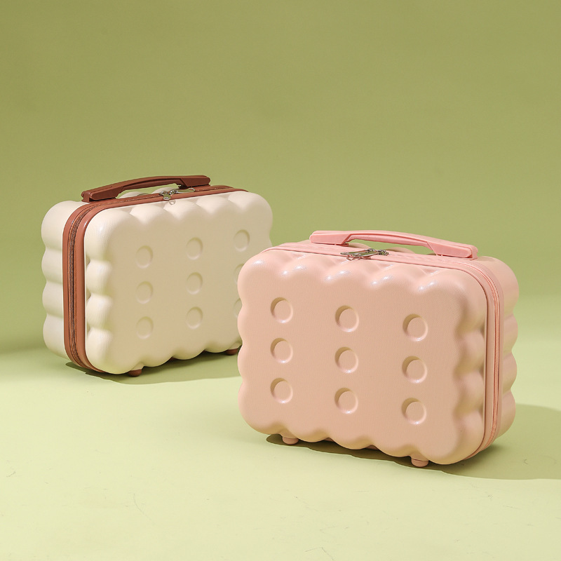 Suitcase 14inch Suitcase Macaron Biscuit Makeup Bag Cute Mini Souvenir Suitcase for Men and Women Suitcase 14inch Suitcase Macaron Biscuit Makeup Bag Cute Mini Souvenir Suitcase for Men and Women