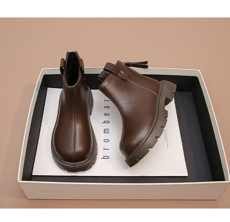 Kinder Martin Boots Warm Aus Samt Leder Für Jungen Und Mädchen_voghion.com