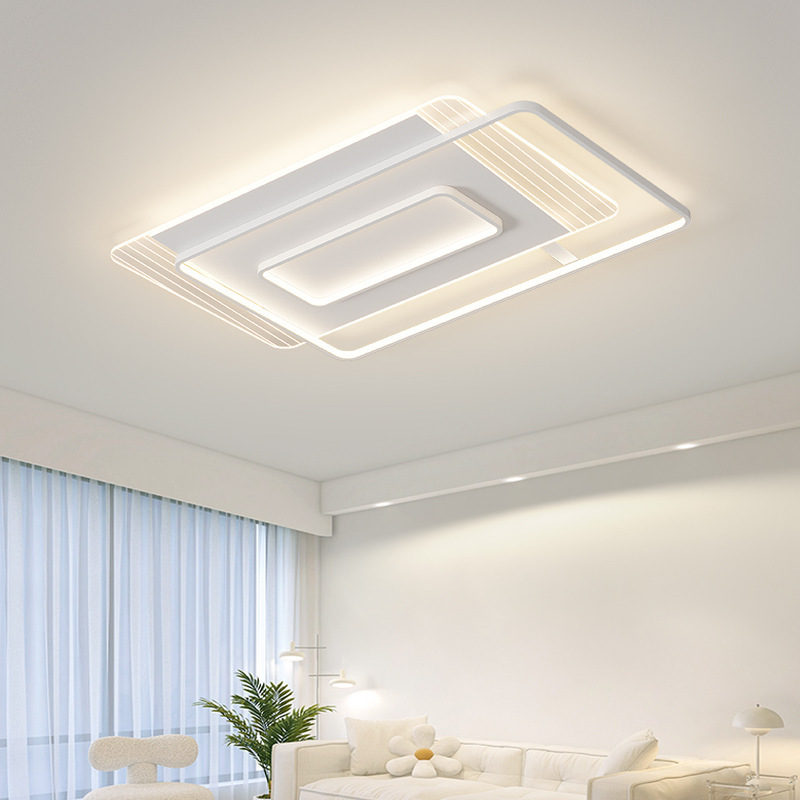 Lámparas de techo de la sala de estar luces artísticas del dormitorio paquete de luces de techo principal creativo de toda la casa, atmósfera simple y simple
