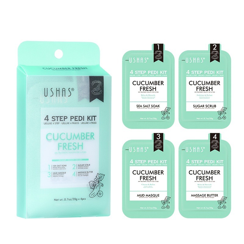 USHAS Spot transfronterizo europeo y americano exfoliante de pies sal de baño exfoliante piel blanca HA283HA284HA286