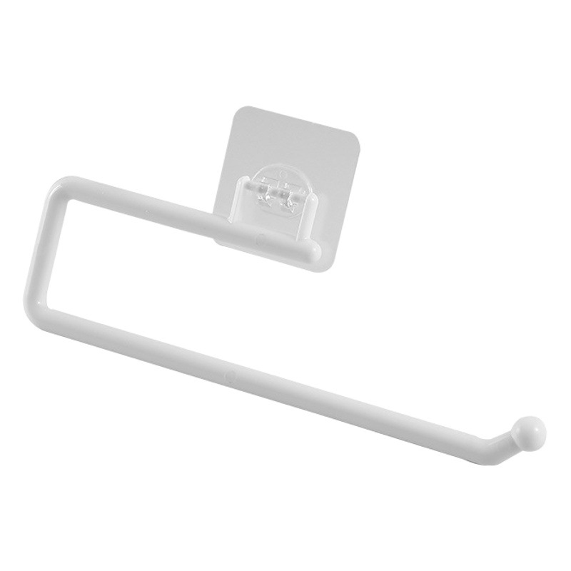 Cocina sin perforaciones titular de tejido especial rollo de papel titular de plástico estante de almacenamiento de papel higiénico gancho de trapo titular