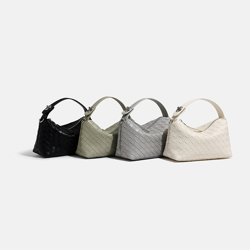 Cross-border woven pattern crossbody bag, direct supply, high appearance, niche hand-held, single-shoulder, underarm bag, fashionable tote