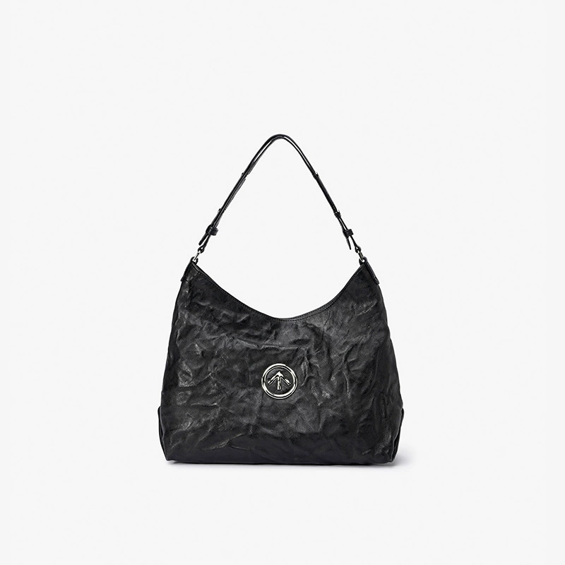 Г Bag из черной каменной кожи Г Ле, сумка-хобо, кожаная натуральная кожа под цвет овощной кожи, плечевая сумка-тоут, сумка для commuter, женская сумка